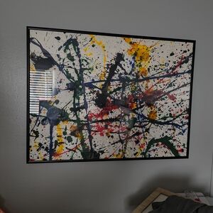Abstract Multicolor Splatter Wall Art